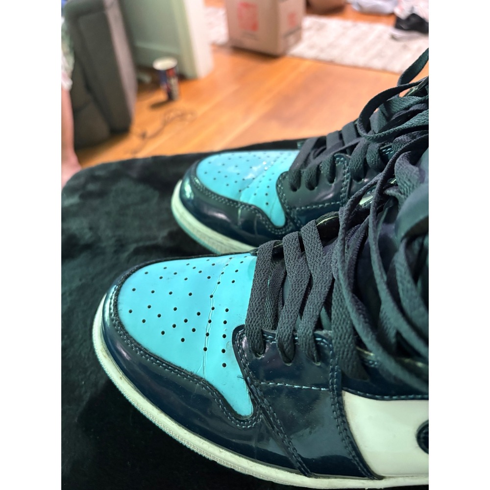Nike Air Jordan 1 Retro High Blue Chill Obsidian Patent Leather CD0461-401 - Picture 3 of 9